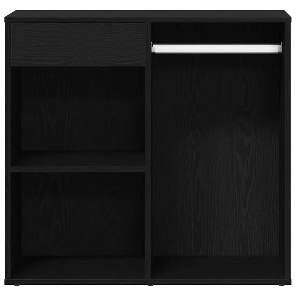 Mobiletto Cosmetico con cassetto Rovere Nero 80 x 40 x 75 cm 862787