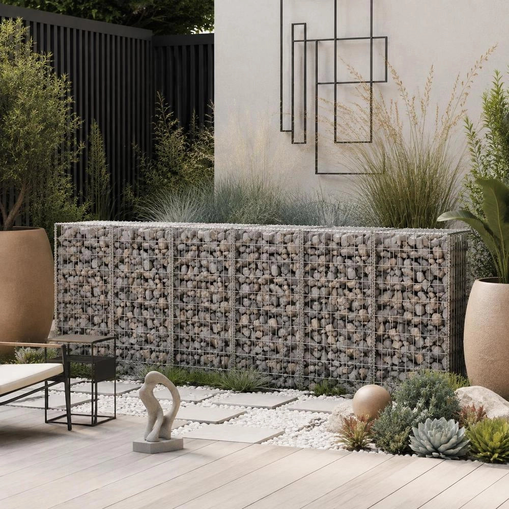 Gabion Wall With Cover, Galvanized Steel, 300x50x100 Cm