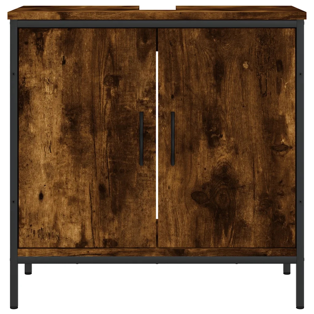 Mobile Lavabo | Armadio Lavabo Bagno Rovere Fumo 60x30x60 cm Legno Multistrato