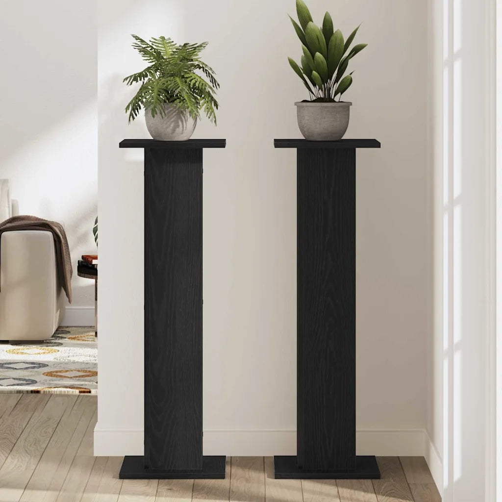 Supporto per piante 2 pz Rovere Nero 30 x 30 x 95 cm CFW5698225