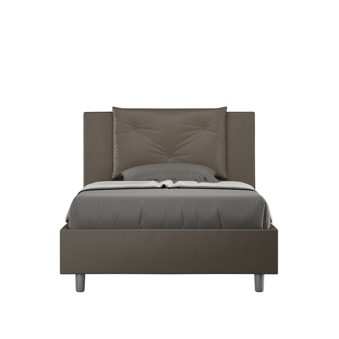 Letto 1 Piazza e Mezzo 120x190 cm con Rete Appia Cappuccino