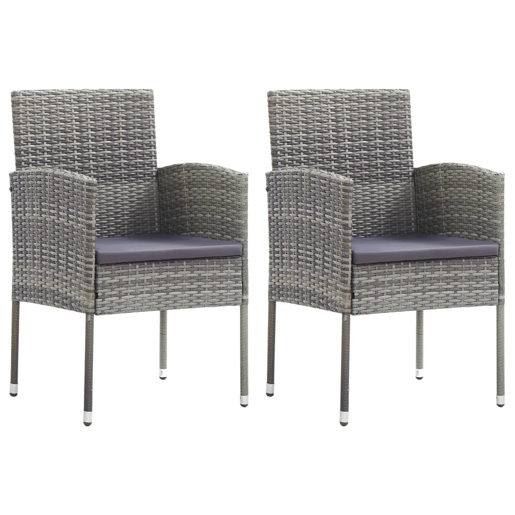 Set Mobili da Pranzo per Giardino 3 pz Grigio 3068723