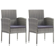 Set Mobili da Pranzo per Giardino 3 pz Grigio 3068723