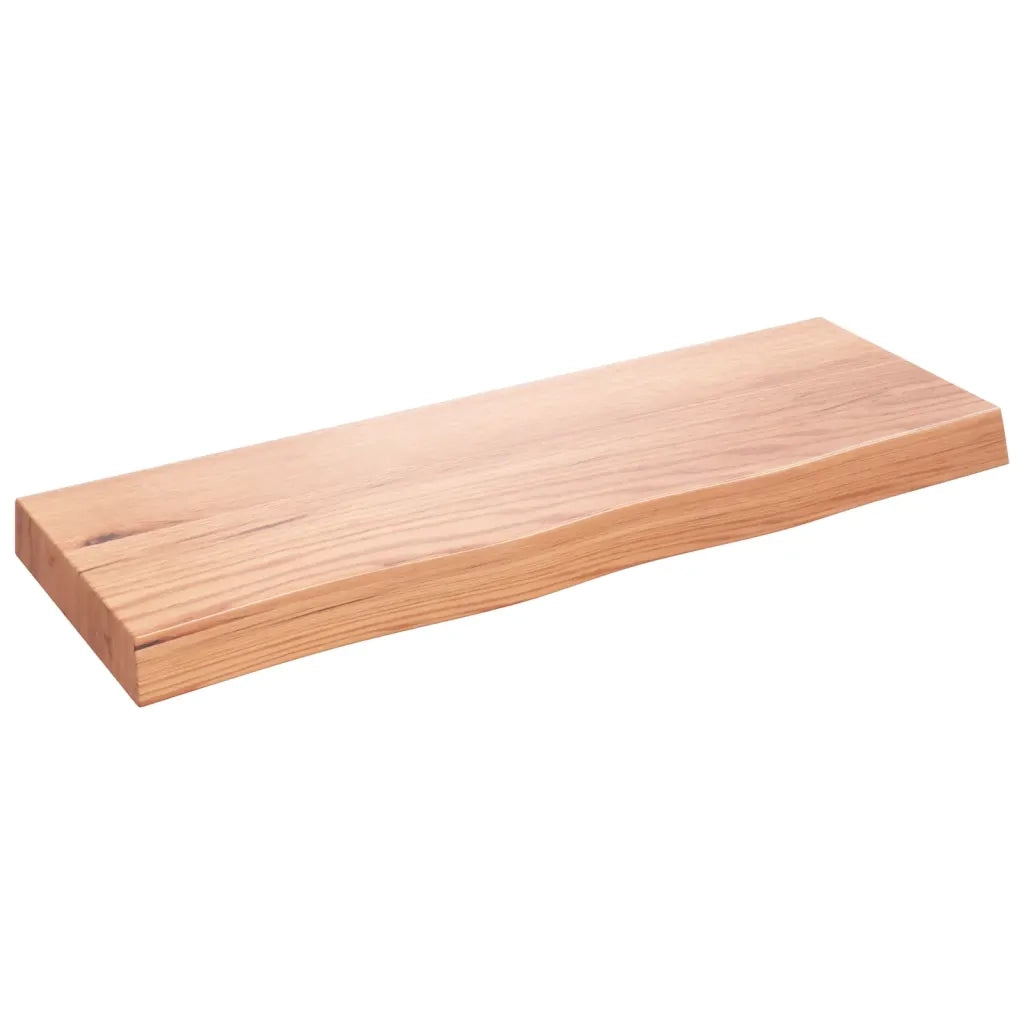 Ripiano Muro | Scaffale a Parete | Mensole Parete Marrone 80x30x(2-6) cm Massello Rovere Trattato