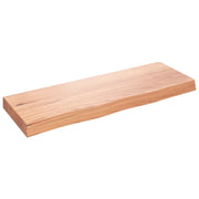 Ripiano Muro | Scaffale a Parete | Mensole Parete Marrone 80x30x(2-6) cm Massello Rovere Trattato