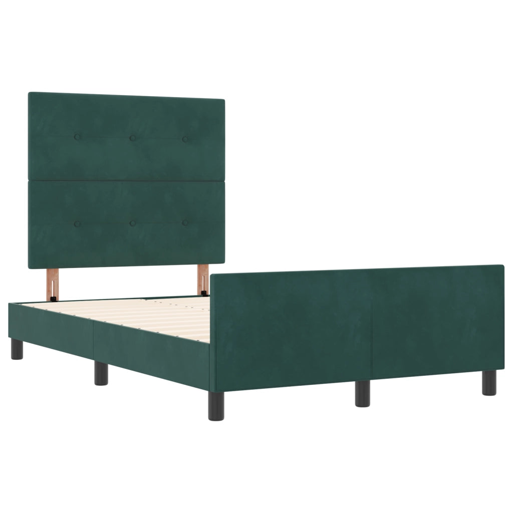 Struttura Letto  Verde Scuro 120x200 cm Velluto