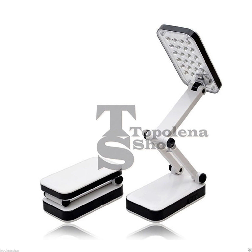 LAMPADA DI EMERGENZA 24 LED RICARICABILE PIEGHEVOLE LUCE BIANCA LED-666