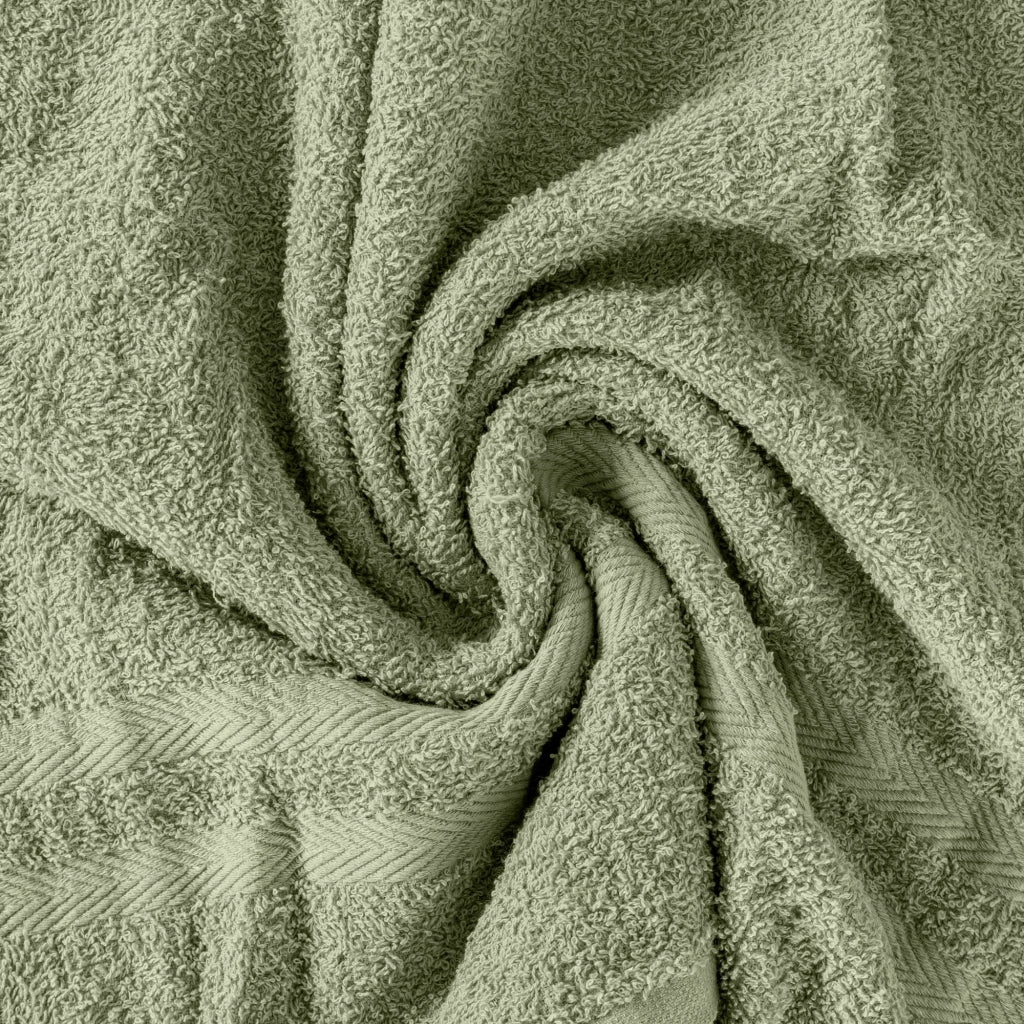 Set Asciugamani Bagno 6 Pezzi in Spugna di Cotone 400 g/m², 2 Teli 70x140 cm, 2 Asciugamani 50x90 cm e 2 Ospiti 30x50 cm, Morbidi e Assorbenti Verde