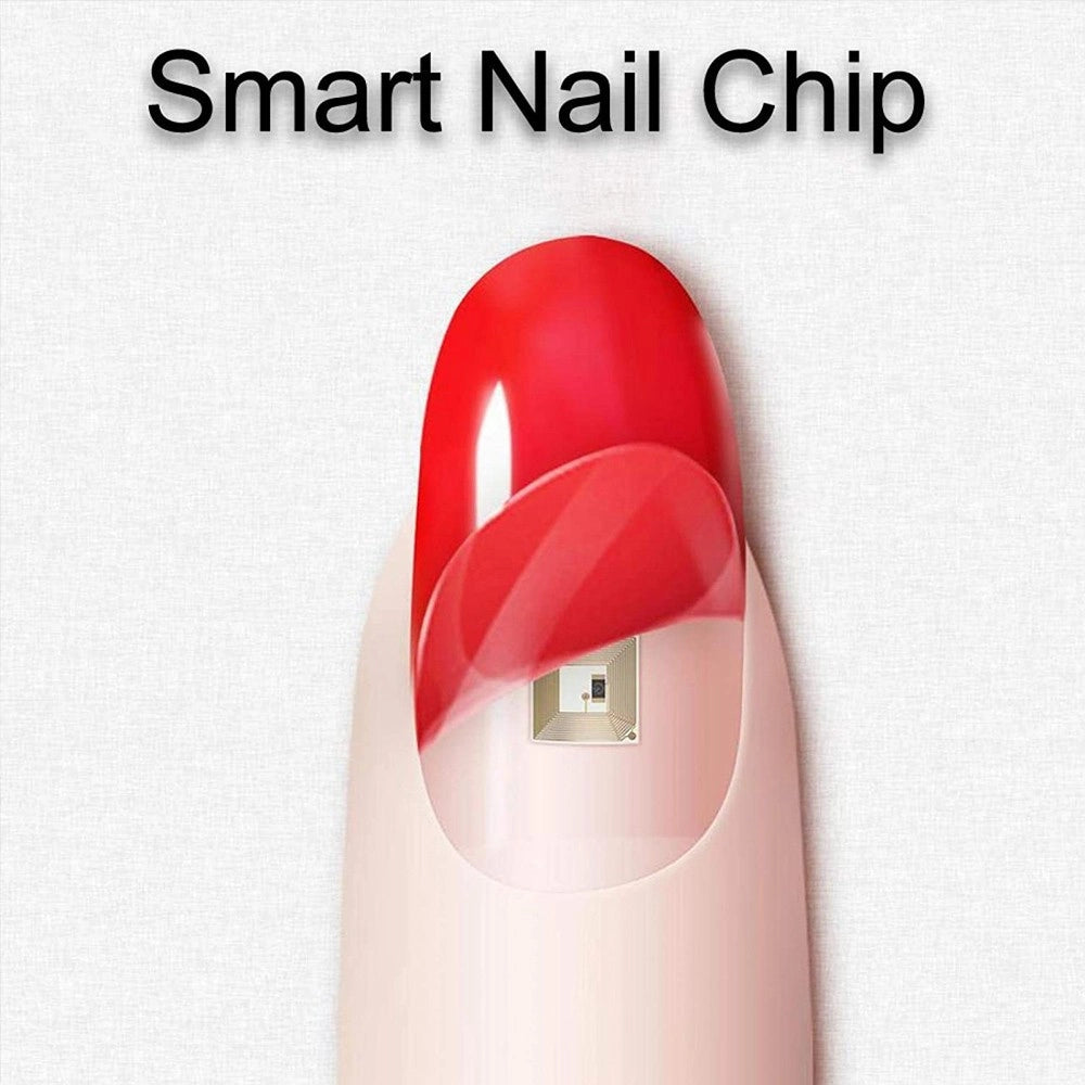 Trade Shop - Smart Nail Nfc Chip Intelligente Sotto Lo Smalto Collegamento Rapido Smartphone -