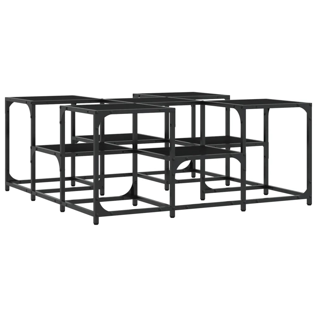 Tavolino da Salotto Nero 91x91x40 cm in Legno Multistrato 839073