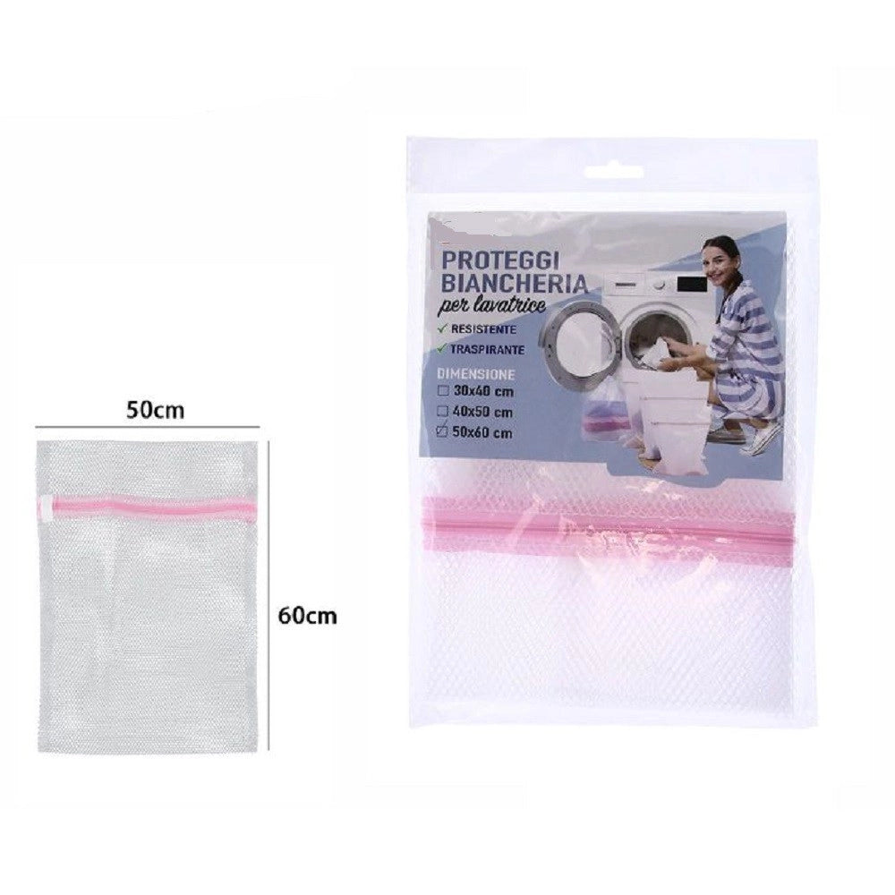 Trade Shop - Sacchetto Borsa Lavaggio Sicuro Per Lavatrice Calzini Biancheria 50x60cm 69622 -