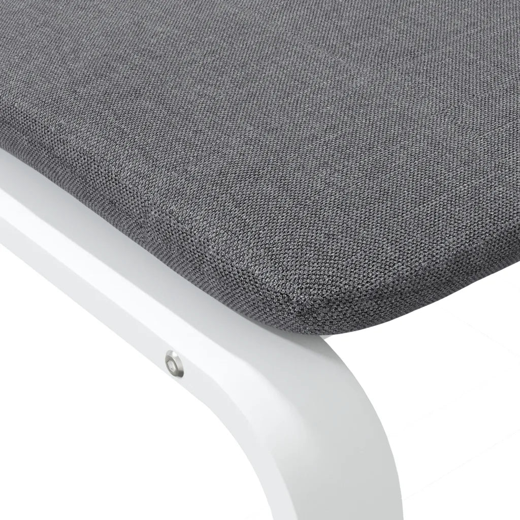 Poggiapiedi Grigio Chiaro 51x41x40 cm in Tessuto 351065