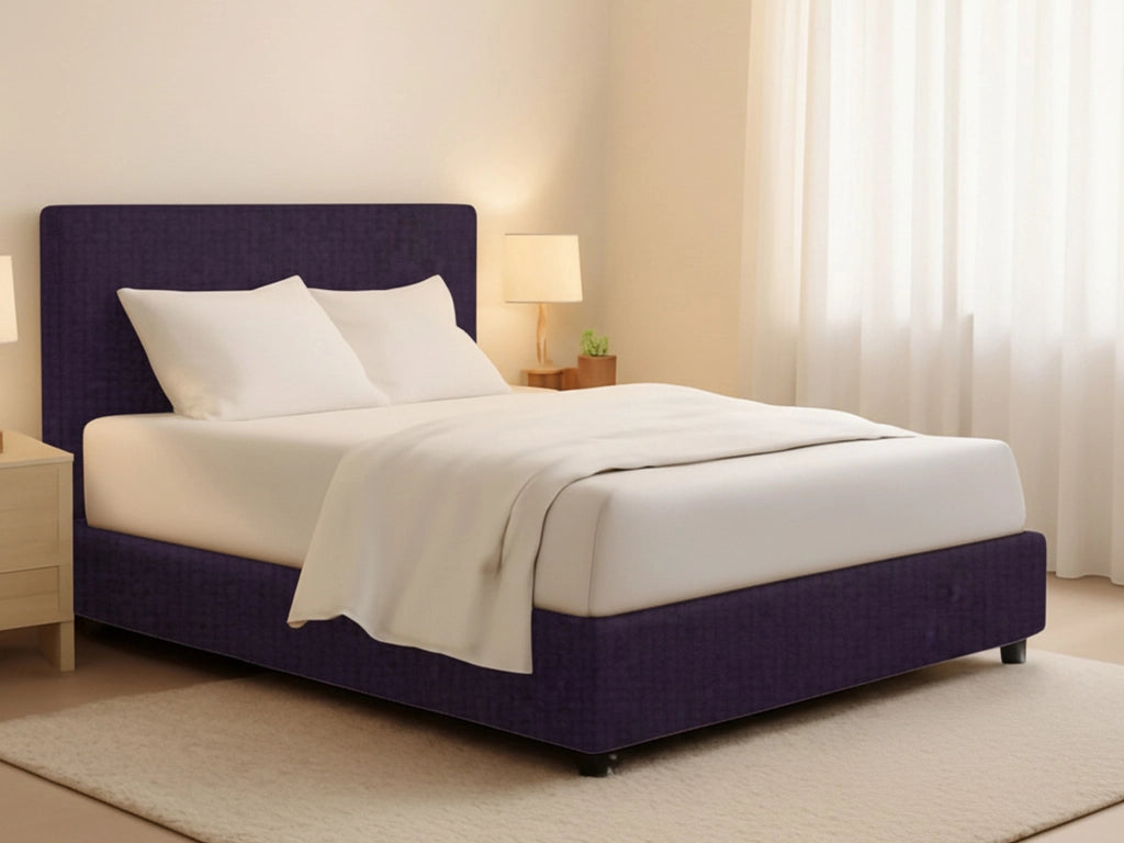 Harlow, Letto Piazza e Mezza Sfoderabile Made in Italy, Viola