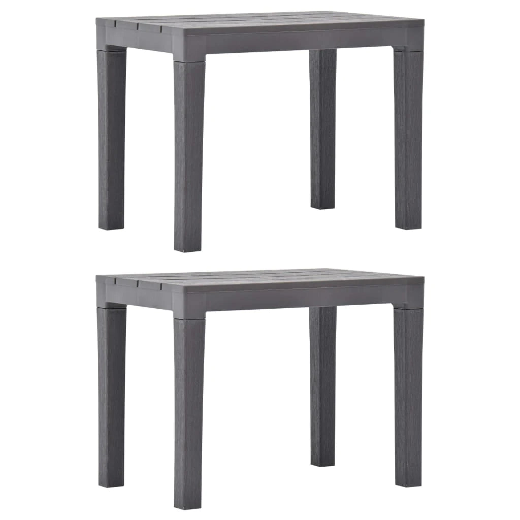 Panca da giardino mobili da esterno per patio terrazze da giardino 2 pezzi plastica color moka 02_0011851