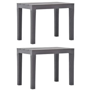 Panca da giardino mobili da esterno per patio terrazze da giardino 2 pezzi plastica color moka 02_0011851