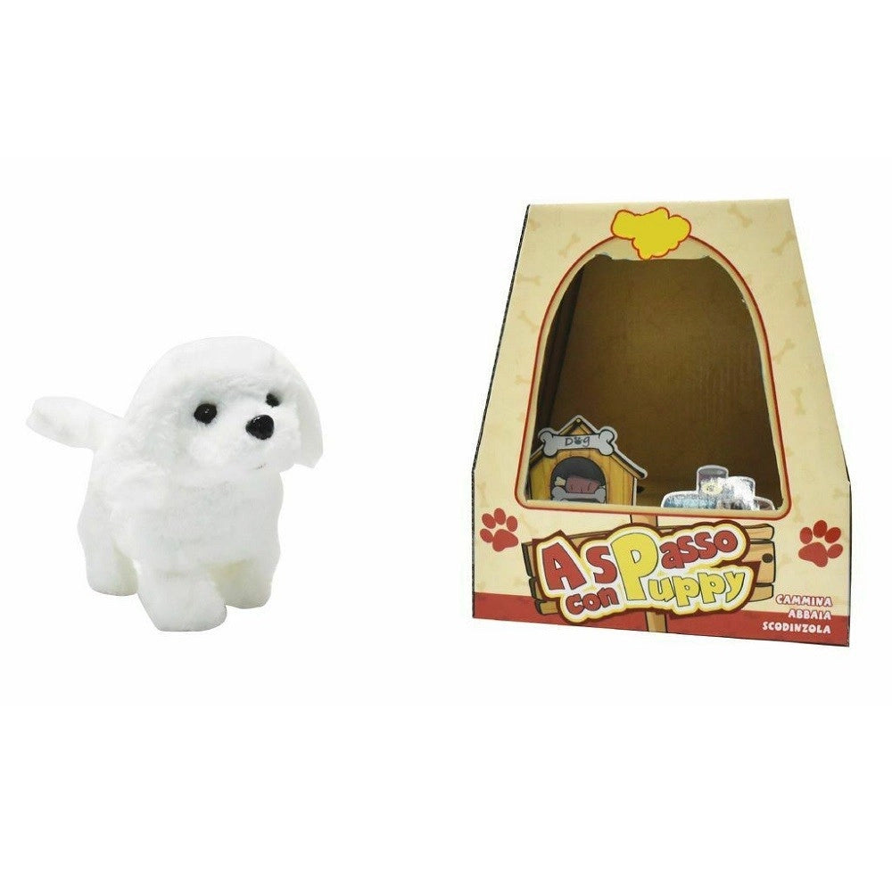 Trade Shop - A Spasso Con Puppy Cane Cagnolino Giocattolo Abbaia Cammina Gioco Bambini -
