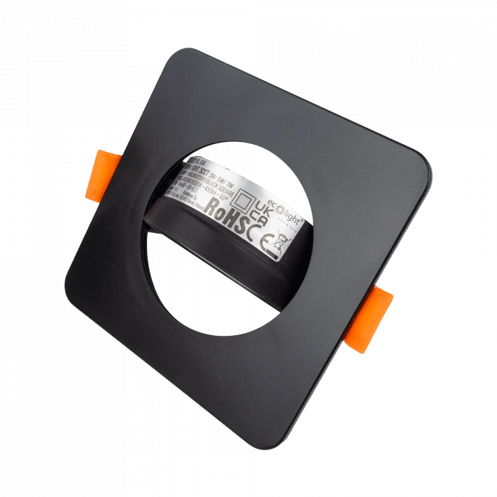 Faretto LED da incasso CCT nero quadrato Ecolight