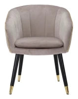 Poltrona Paris Grigia/Gold Cm 62X58X78