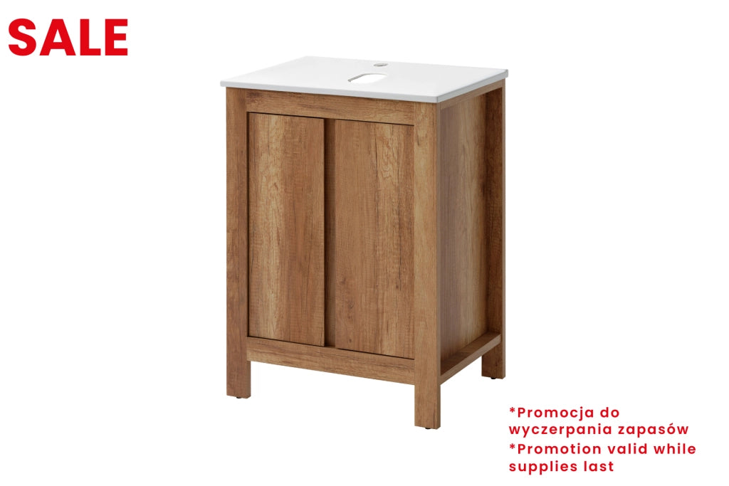 Set mobili bagno 60 cm con piano Classic Oak 60 x 1401 x 46 cm