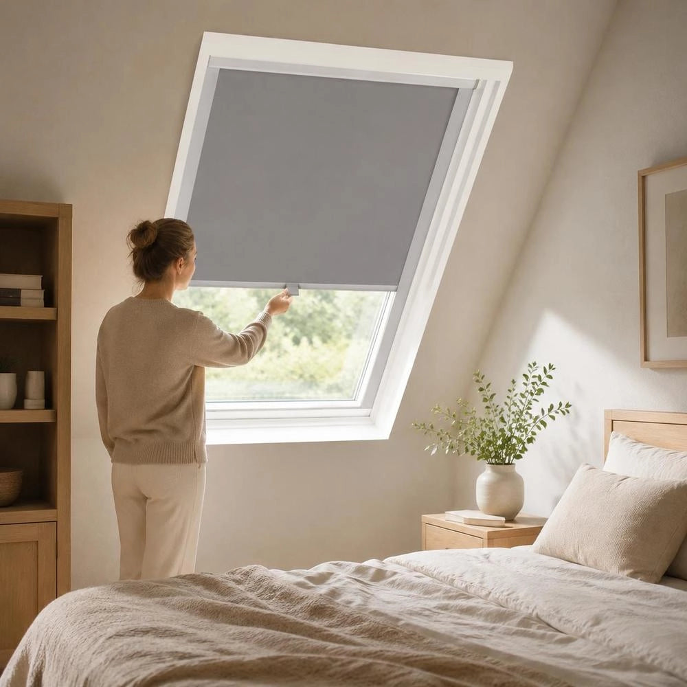 Blackout Roller Blind Grey SK08