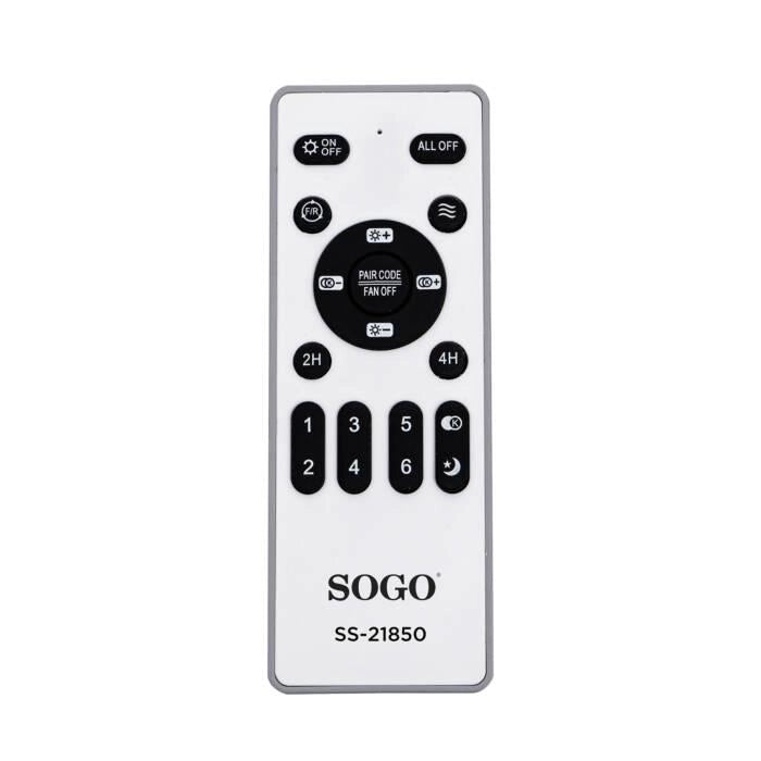 Ventilatore da soffitto 105cm con pale retrattili, motore DC 30W, 6 velocità, luce LED 40W, telecomando - SOGO