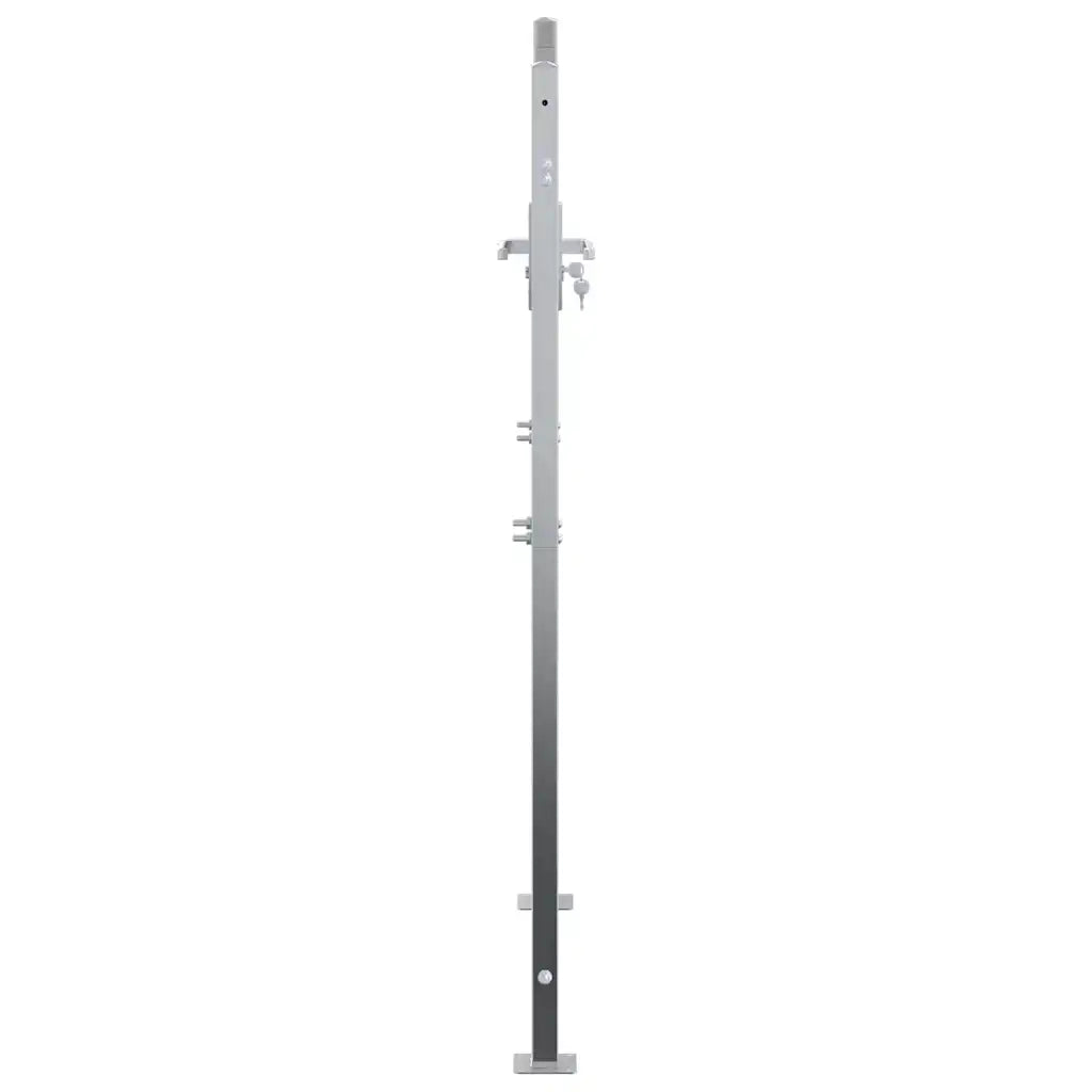 Cancello da giardino Argento 85 x 120 cm Acciaio inossidabile 3402579