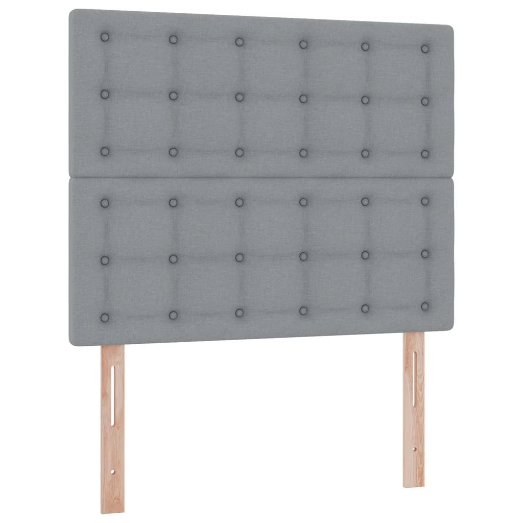 Letto con contenitore e materasso Grigio chiaro 120 x 200 cm