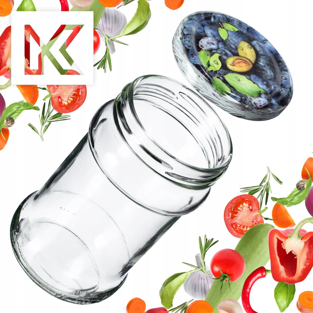 KADAX Seno vasetti 315ml 50pz 66mm + coperchi "Prugna".