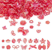 100g diverse acril kralen rosse fiori spacer krali blad bengeli decorazioni per bracciali in serie.