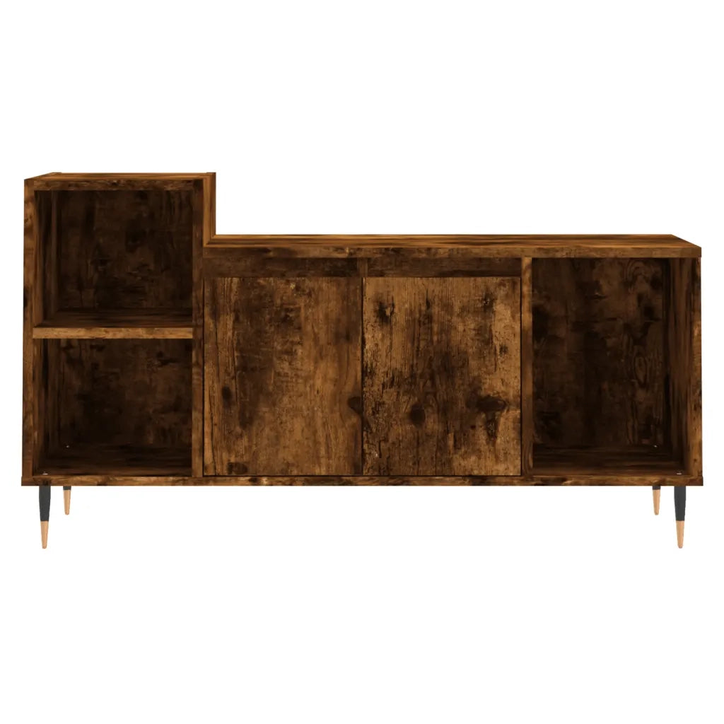 Mobile TV Rovere Fumo 100x35x55 cm in Legno Multistrato 831313