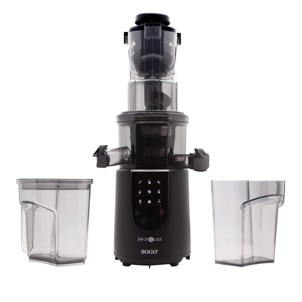 Estrattore di succo a freddo professionale, spremitura lenta 50-55 rpm, pannello touch 9 programmi 200W cucina - SOGO