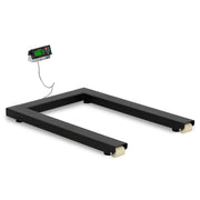Bilancia da pavimento 3000 kg / 1 kg 127 x 84 cm con display LCD esterno acciaio inox plastica nera 14_0008316