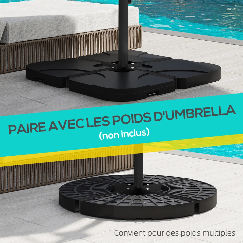 Base per Parasole in Metallo ¨C zephmum ¨C Nero 100x100x75 cm