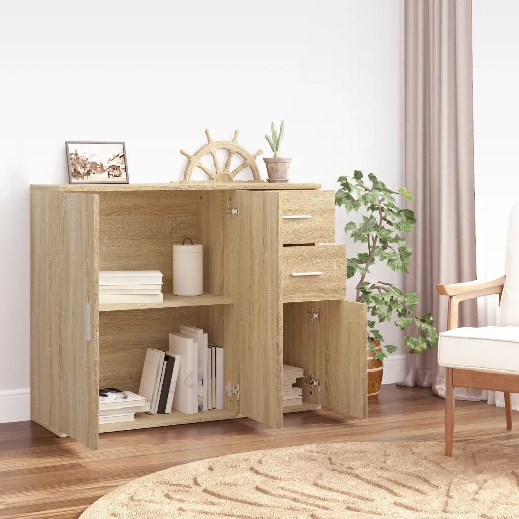 Credenza-Buffet-Armadio da cucina Rovere Sonoma 91x29,5x75 cm Legno ingegnerizzato