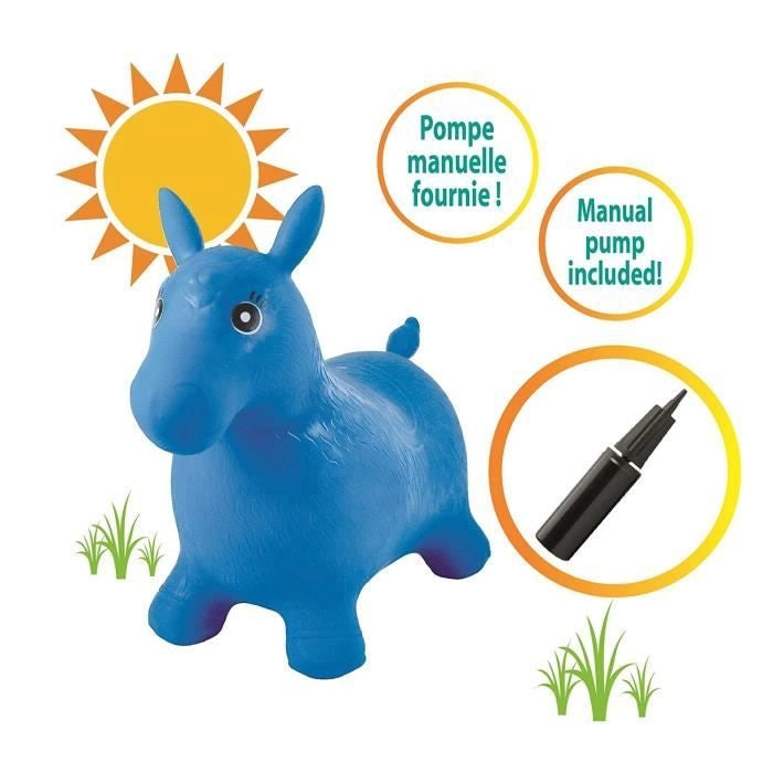 gonfiabile cavallo ponticello blu