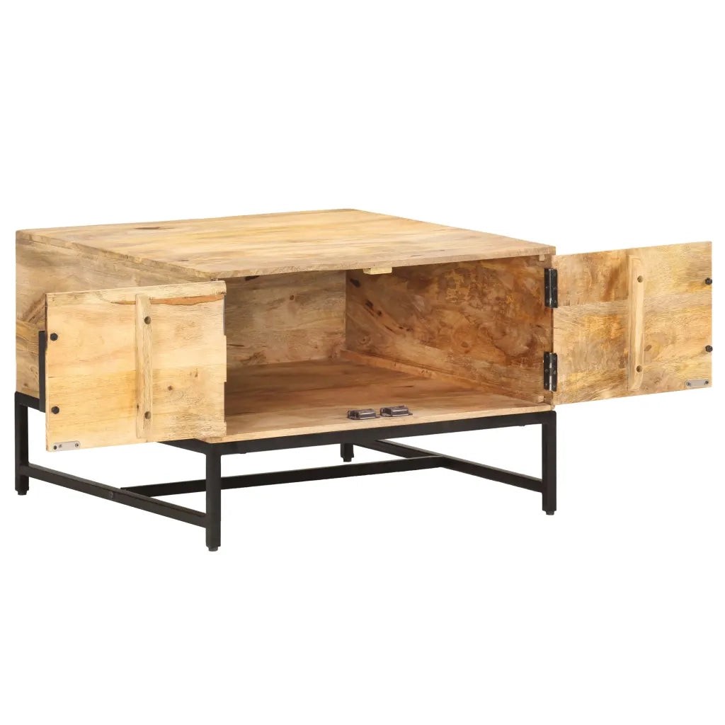 Tavolino da Salotto 67x67x45 cm in Legno Massello di Mango 320375