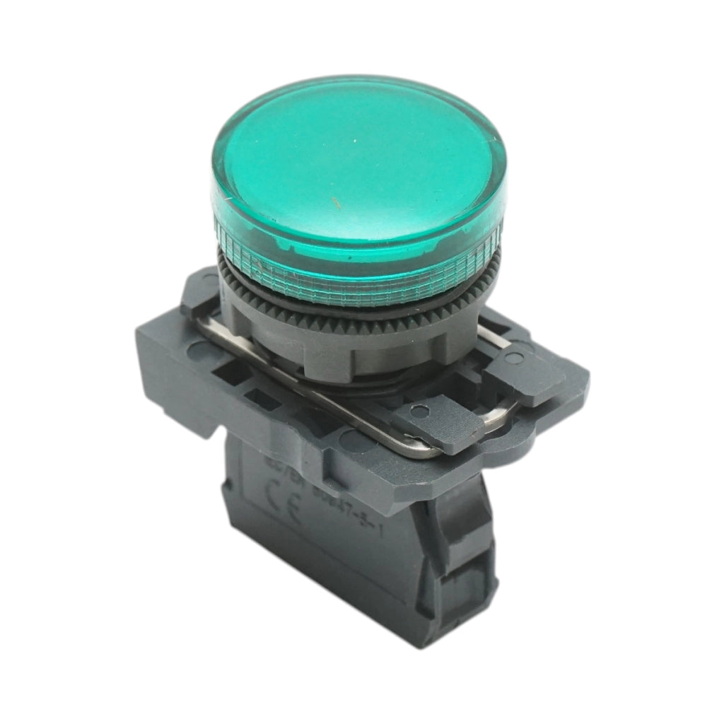 Indicatore di segnale LED verde 220V, 14mA, TB5 Breckner Germany