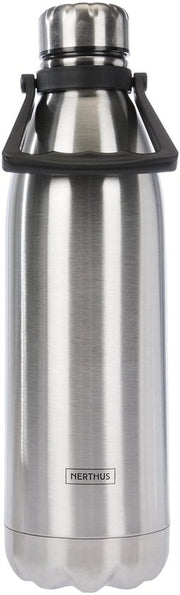 Fles termos doppio strato per bevande calde e fredde, design nero in acciaio inossidabile 18/8, 1500 ml, BPA-free, coperchio ermetico