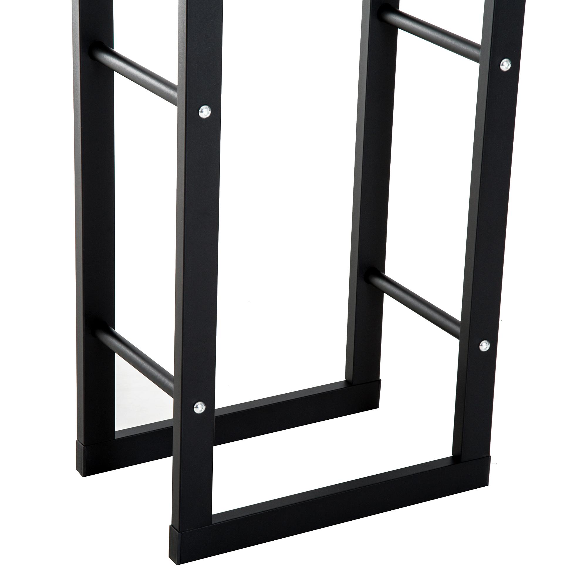 Portalegna Legnaia in Ferro 60x25x100 cm da Interno Max 100Kg  Nero