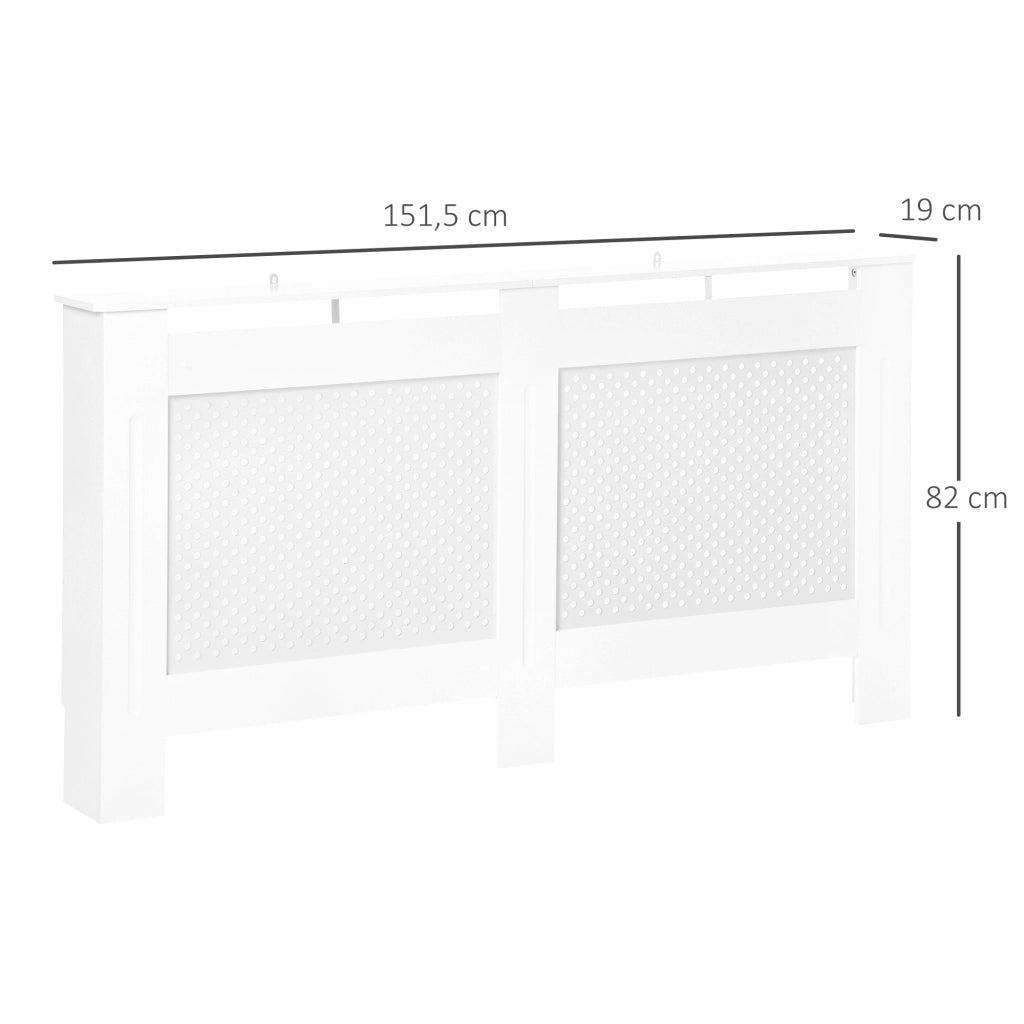 Copritermosifone MDF ¨C Xylo ¨C Bianco 151,5x19x82 cm con Listelli