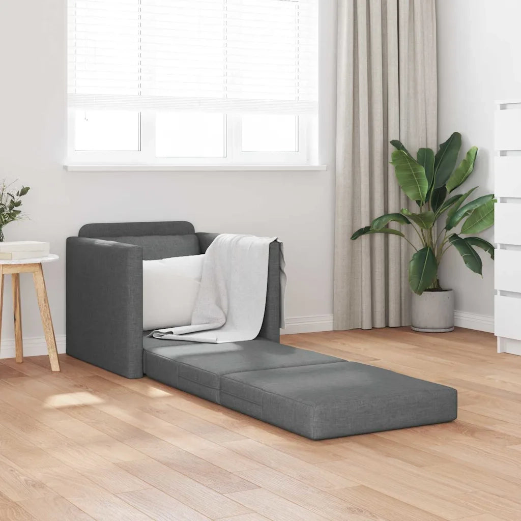 Divano letto-Sofa Letto-Daybed Grigio scuro 74 x 77 x 81 cm Tessuto