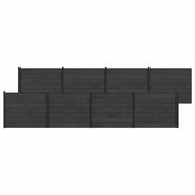 Pannello di Recinzione 8 pcs WPC e Alluminio Nero