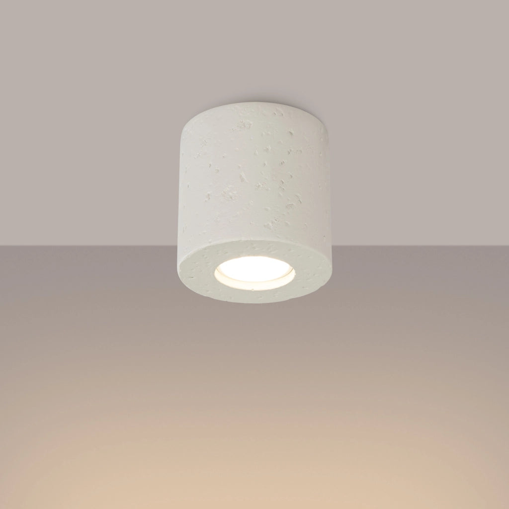 Spot soffitto industriale cemento beige GU10 10W Rondeo