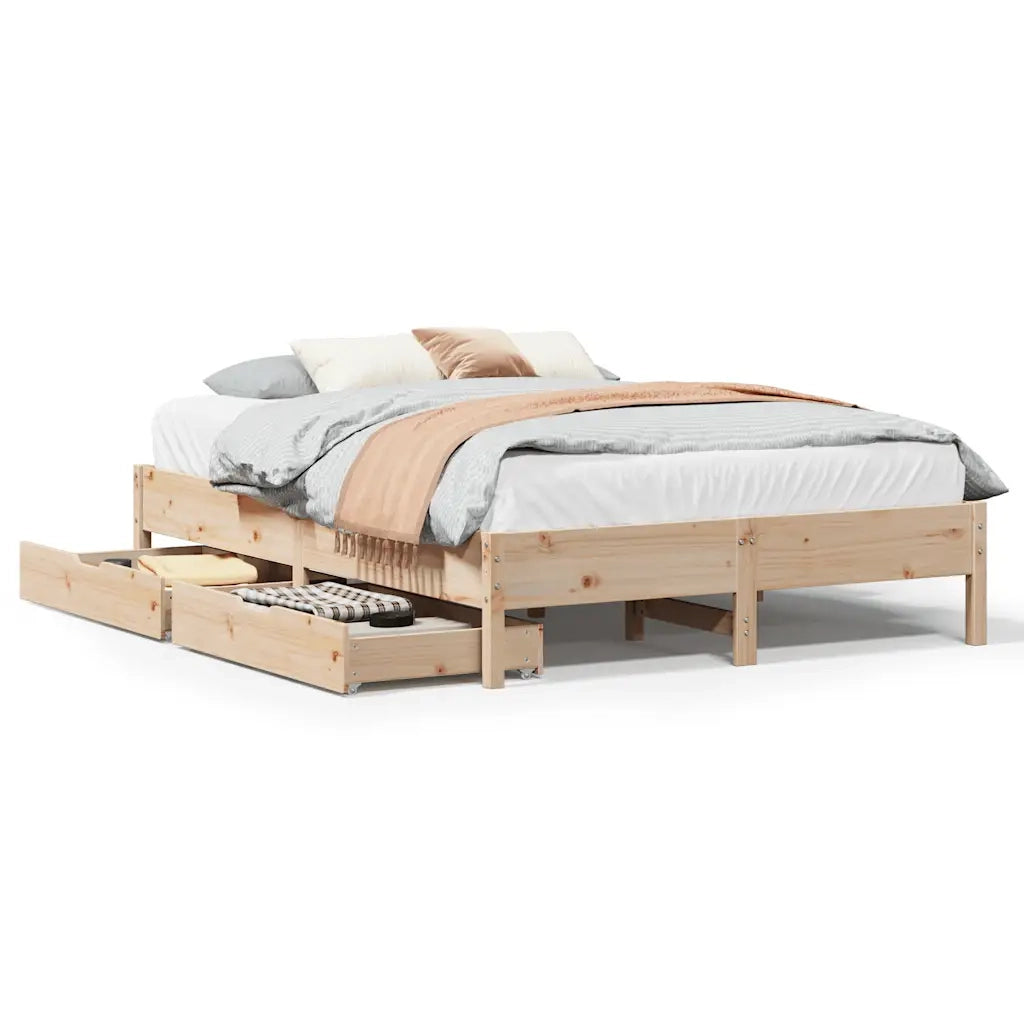 Letto senza Materasso 120x190 cm in Legno Massello di Pino 3301728