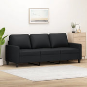 Divano a 3 Posti Nero 180 cm in Similpellecod mxl 128130
