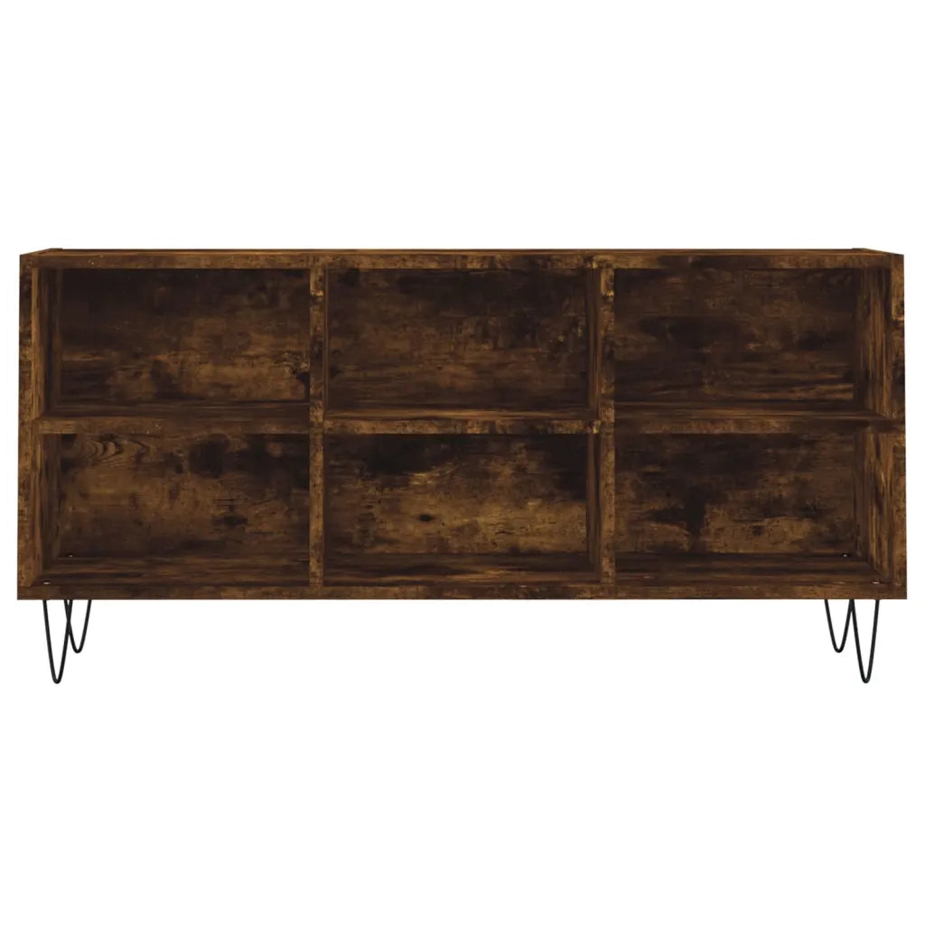 Mobile Porta TV Rovere Fumo 103,5x30x50 cm in Legno Multistrato 826993