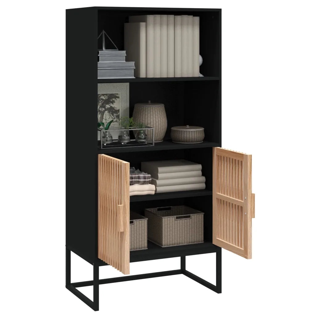 Credenza Nera 60x35x125 cm in Legno Multistratocod mxl 105297
