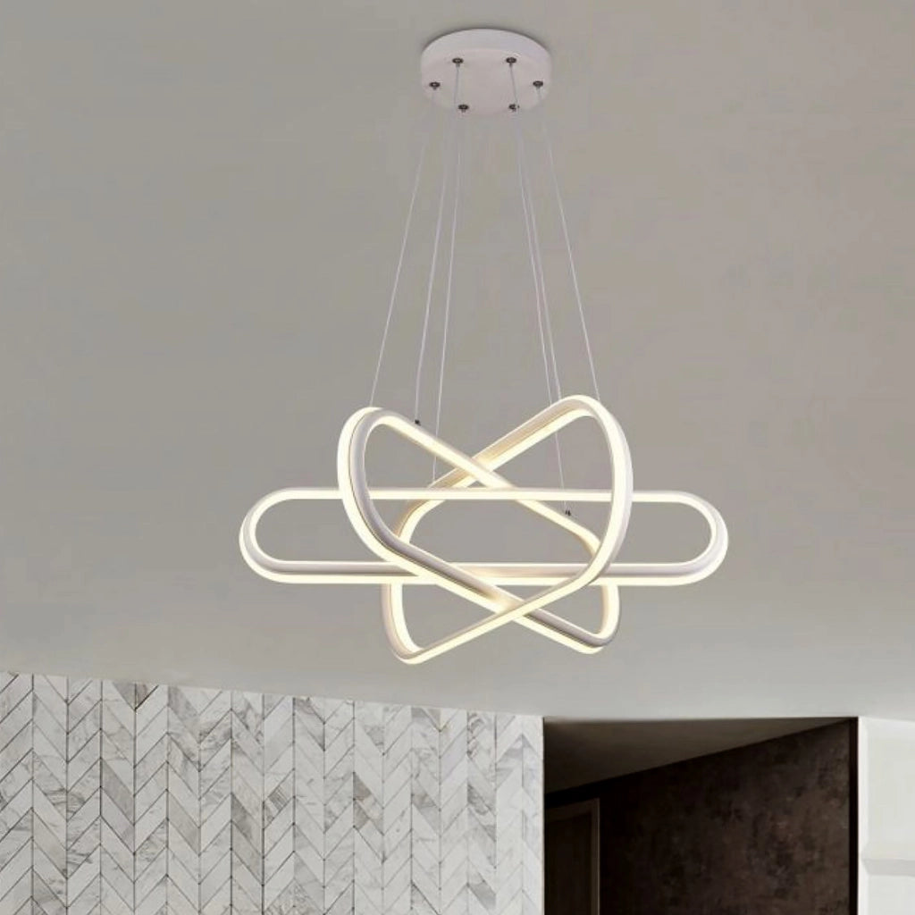 Lampadario Plafoniera a Sospensione illuminazione a Led dal Design Moderno per ambienti Domestici e commerciali Luce calda 3000k