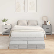 Struttura letto contenitore grigia Sonoma 120x190 cm
