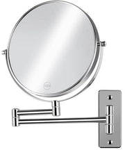 Specchio da parete per il bagno, 20 cm specchio a ingrandimento 10x, 1x/10x specchio rototrasformabile a 360°, finitura cromata